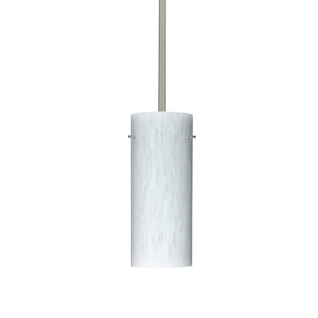 Besa Lighting Stilo 10 Stem Pendant, Carrera, Satin Nickel Finish, 1x100W Incandescent 1TT-412319-SN